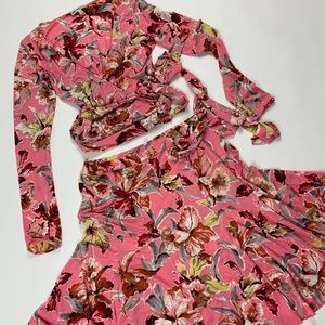 Bluemarine 2piece wrap top and skirt